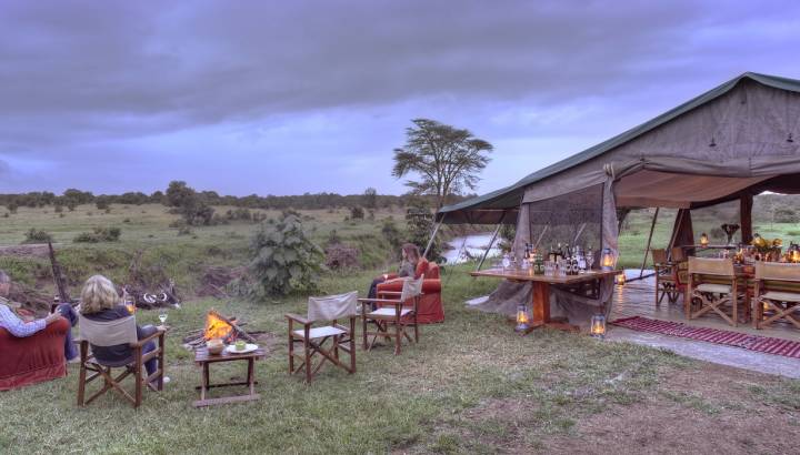 Camp fire at Ol Pejeta Bush Camp in Laikipia - Ol Pejeta / Solio, Kenya
