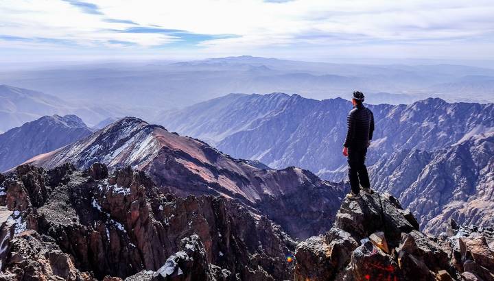 Things to do in Morocco Enchanting Travels Morocco Tours Toubkal summit view Morocco