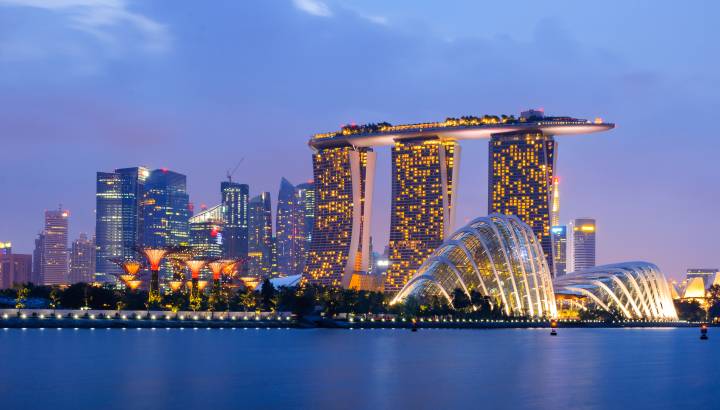 Singapore City by night, Asia