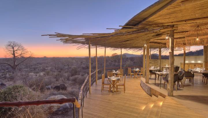 Terrace at Jabali Ridge Hotel in Ruaha, Tanzania
