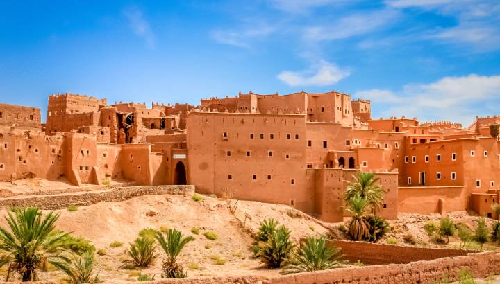 Magnificent kasbah old traditional arab fortress In the city of Ouarzazate