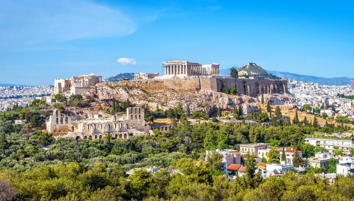 Panorama-of-Athens-with-Acropolis-hill-Greece