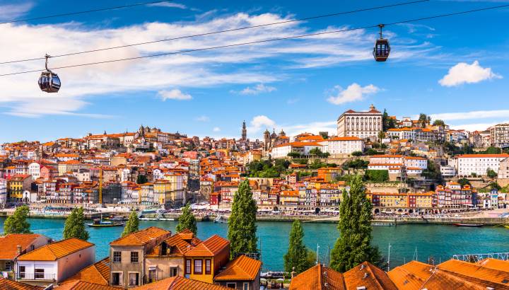 Porto, Portugal old town on the Douro River.