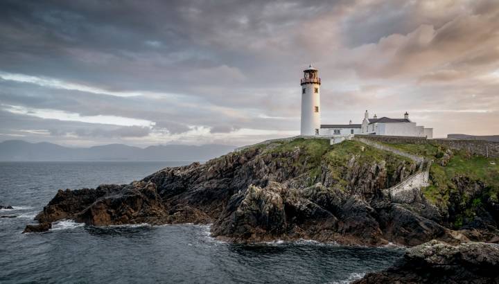 Fanad light house on the north coast of Donegal Ireland. This was taken just before sunset