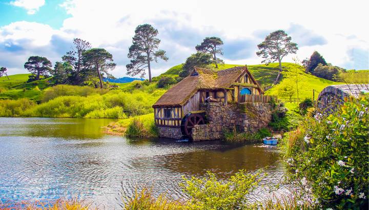 Watermill in Hobbiton, Shire, New Zealand
