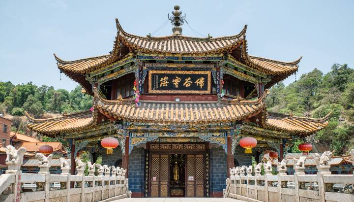 Yuantong Kunming Temple panorama, Kunming capital city of Yunnan, China