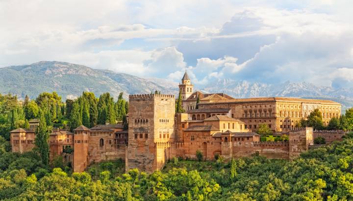 Ancient arabic fortress of Alhambra, Granada, Spain