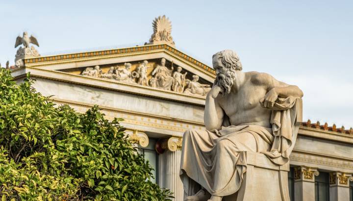 Greece Private Trip: Marble Statue Of The Ancient Philosopher Socrates
