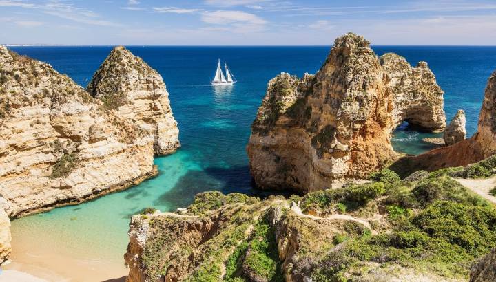 Bay near Lagos town, Algarve region, Portugal
