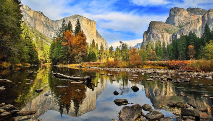 El Capitan and Merced River in the Autumn, California-USA