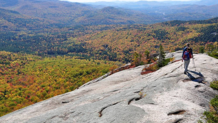 Man hiking alone