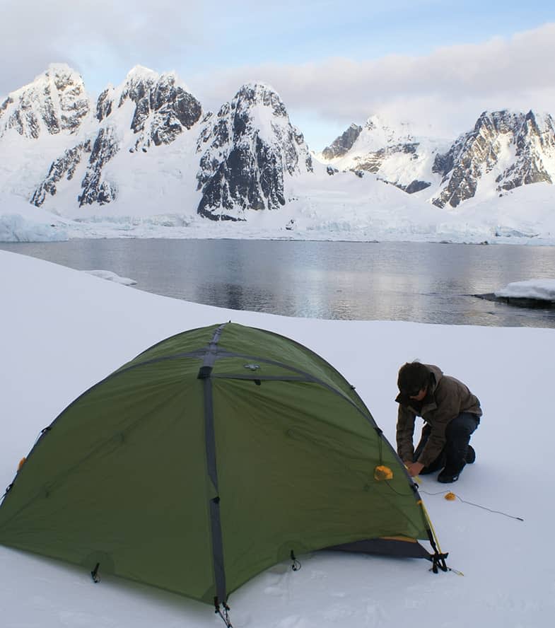 Camping in Antarctica