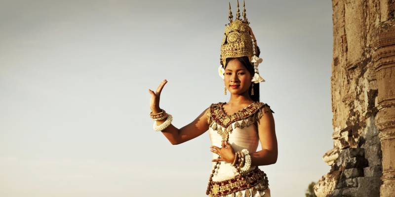 A dancer at Angkor Wat in Cambodia
