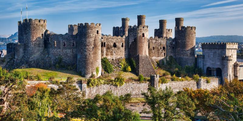 Enchanting Travels UK & Ireland Tours Famous Conwy Castle in Wales, United Kingdom, series of Walesh castles