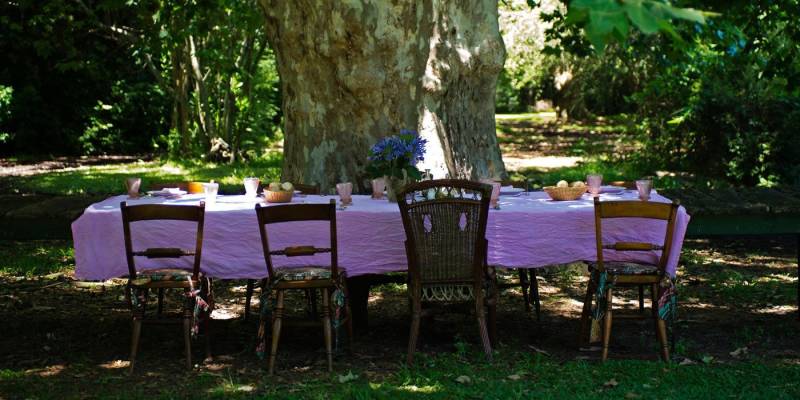 Al fresco lunch at La Candelaria del Monte in Buenos Aires Provincia in Argentina