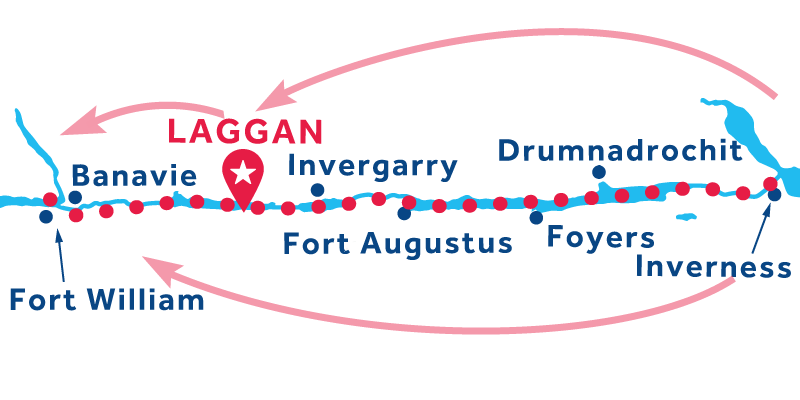 Laggan RETURN via Inverness & Banavie