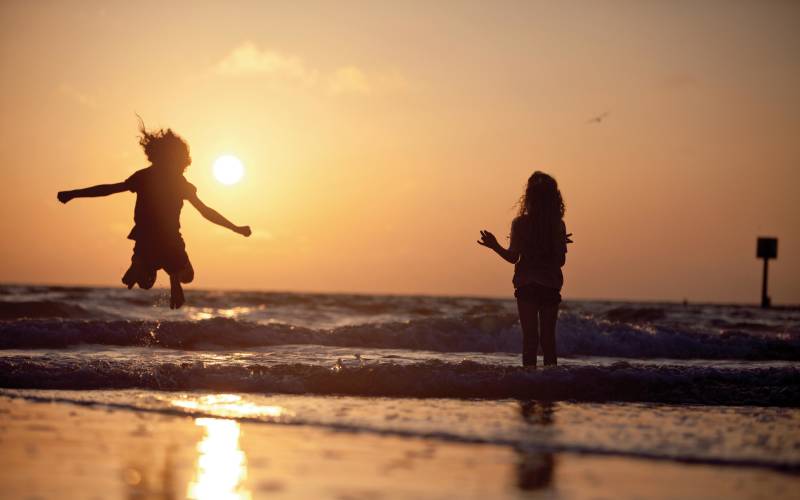 Family beach fun