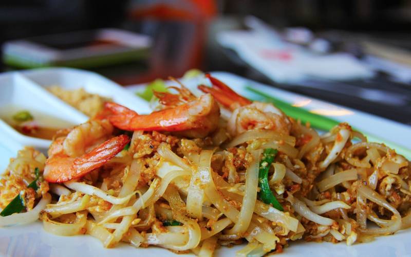 a close up of a plate of food