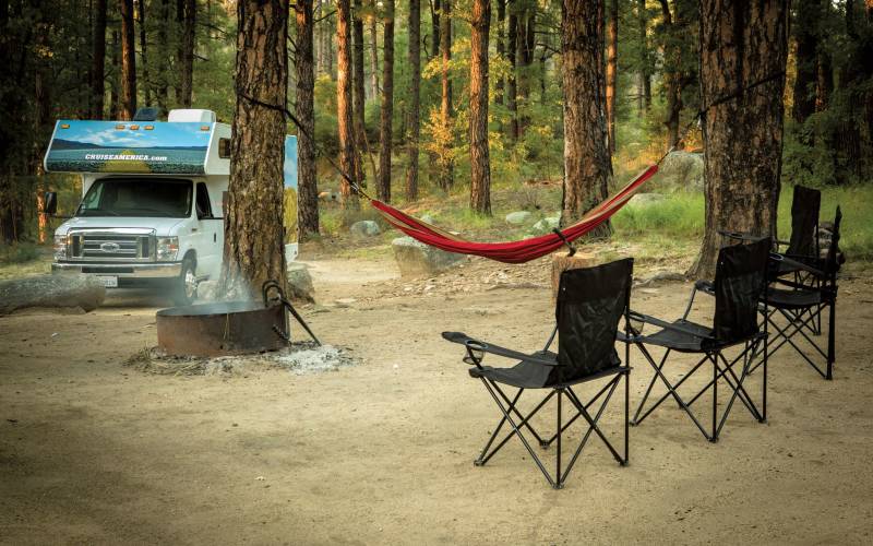 Camping in the woods