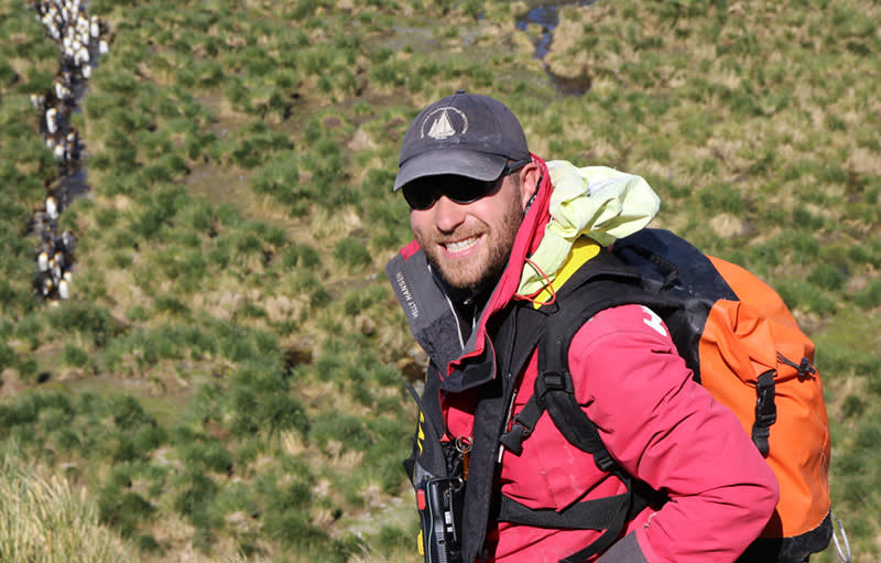 Dr. Tom Hart at Gold Harbour