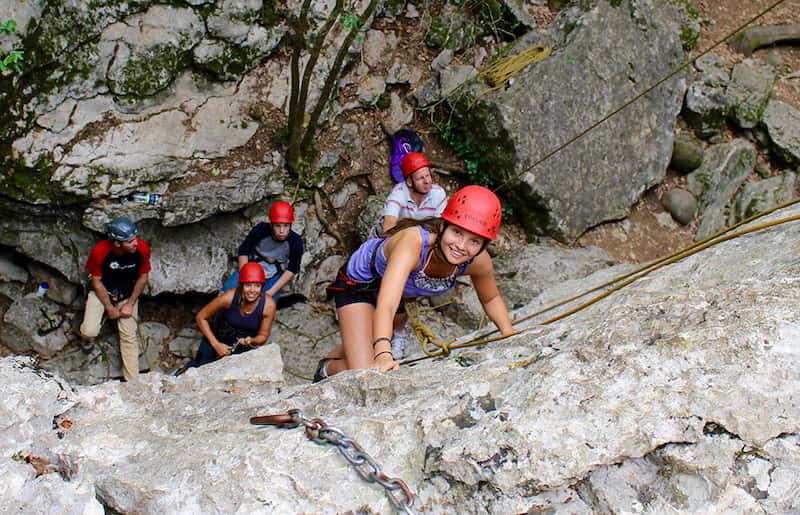 Rock climbing in the Ardeche