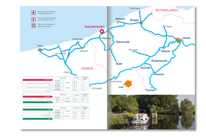 Region Guide - map and cruising times