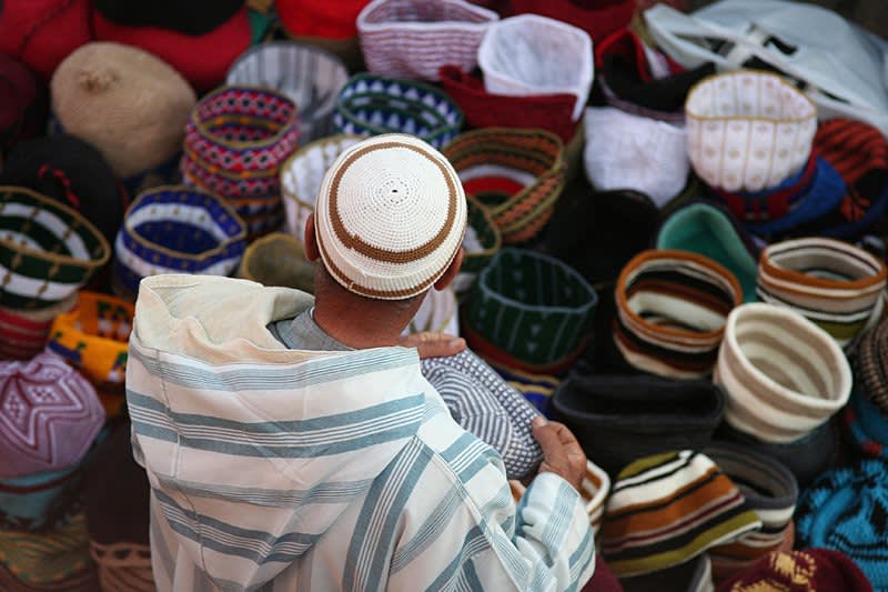 basket seller in Marrakech