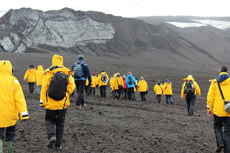 Quark hikers on Deception Island, Antarctica - Photo credit: Corina Hitchcock