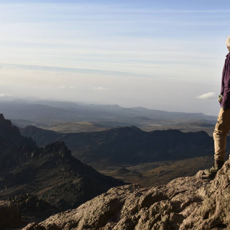 Panorama Blick auf die Landschaft rund um Mount Kenya