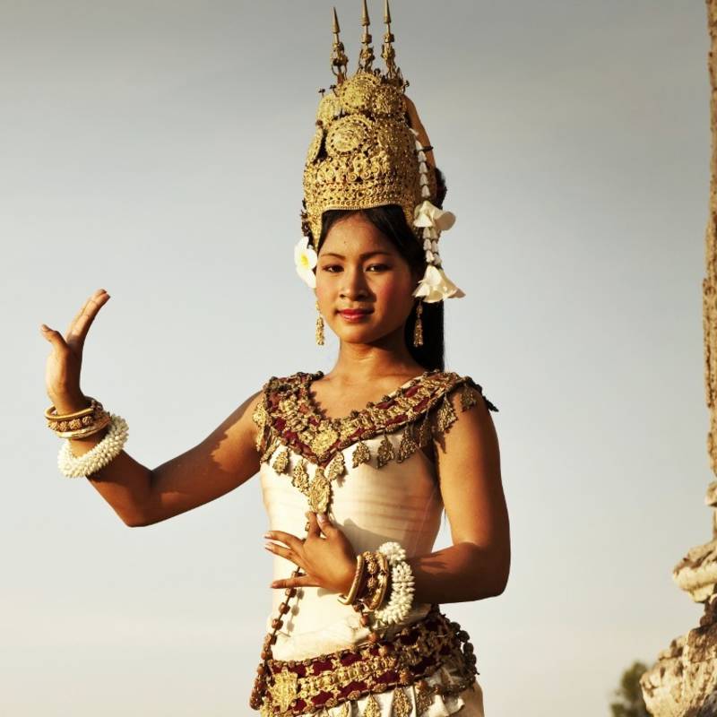 A dancer at Angkor Wat in Cambodia