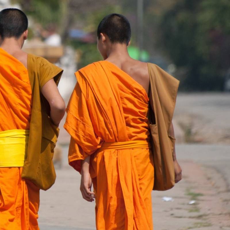 Buddhist monka in Luang Prabang