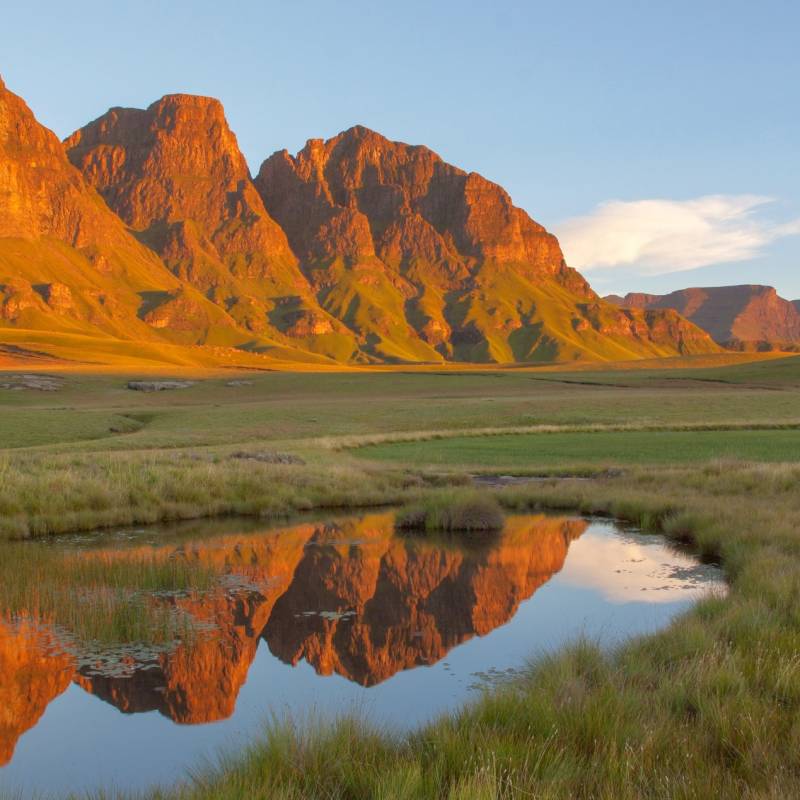 Africa Lesotho The Three Bushmen at Sehlabathebe NP in Lesotho Enchanting Travels