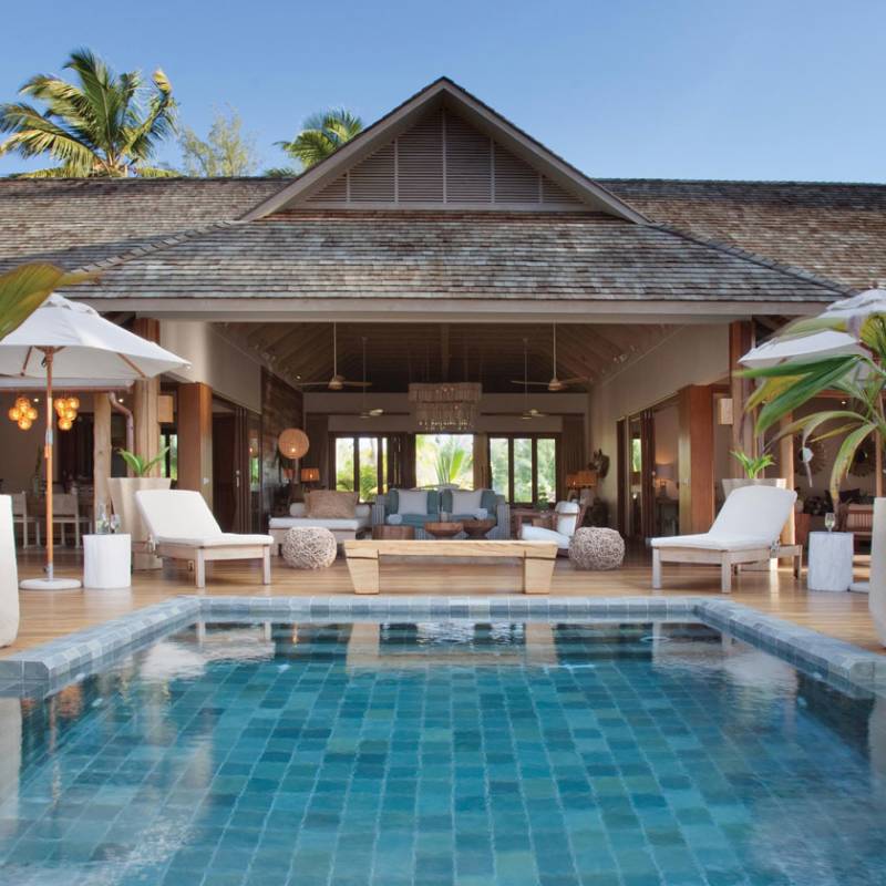 Private pool at Desroches Island Resort Hotel in Desroches Island, Seychelles