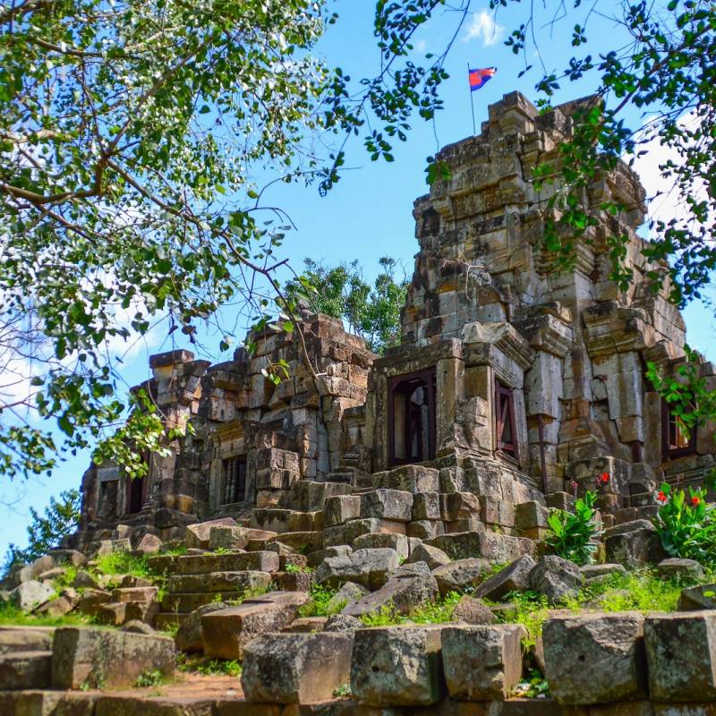 Enchanting Travel Cambodia Tours Battambang Wat Ek Phnom (temple) in Battambang,