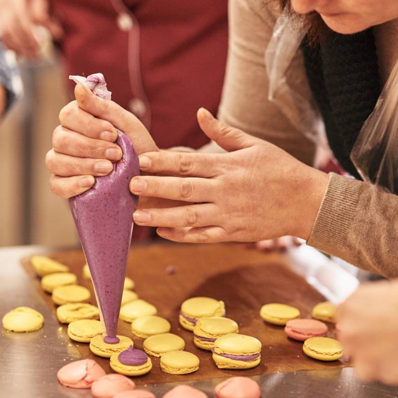 Enchanting Travels France Tours Process of making macaron macaroon, french dessert