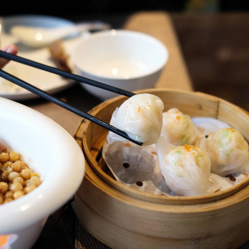 Cantonese dimsums on the table at Hong Kong