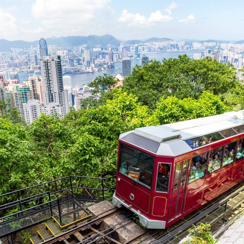 Peak Tram, Hong Kong City Skyline