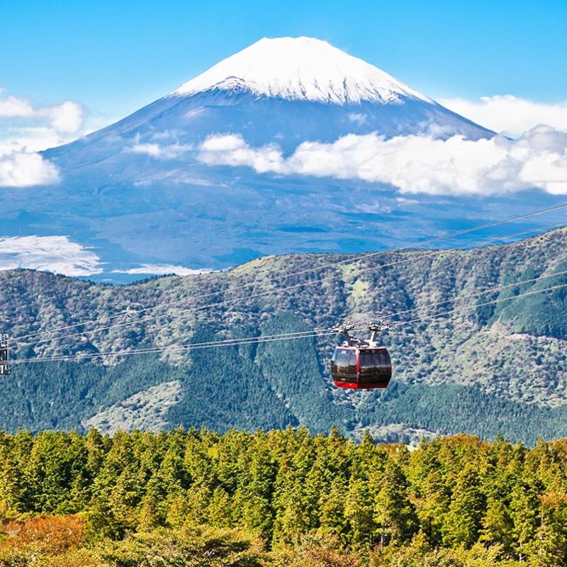 Enchanting Travels Japan Tours Hakone Ropeway and view of Mountain Fuji