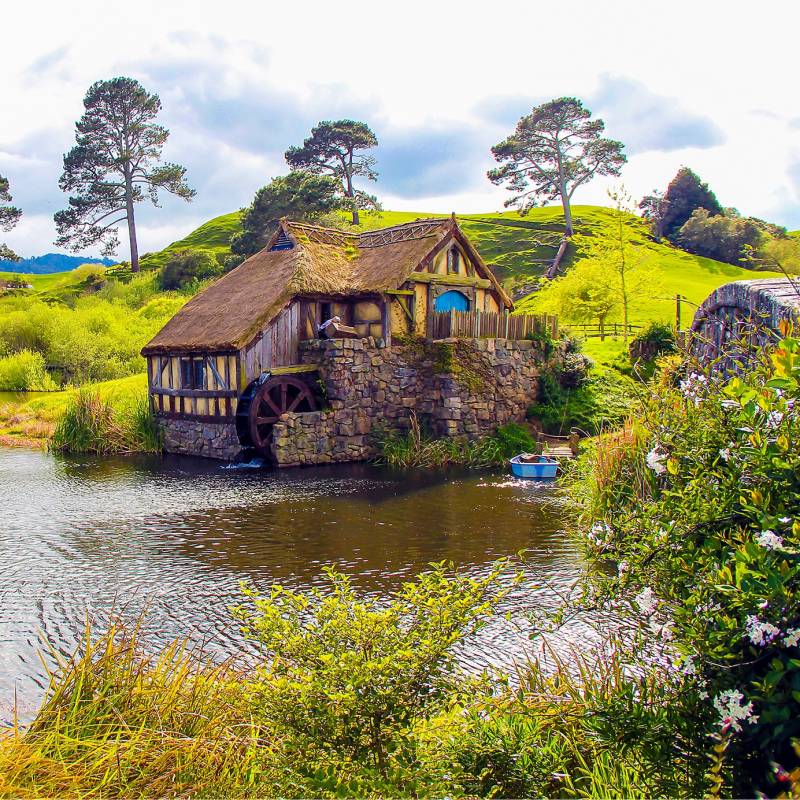 Watermill in Hobbiton Shire, New Zealand