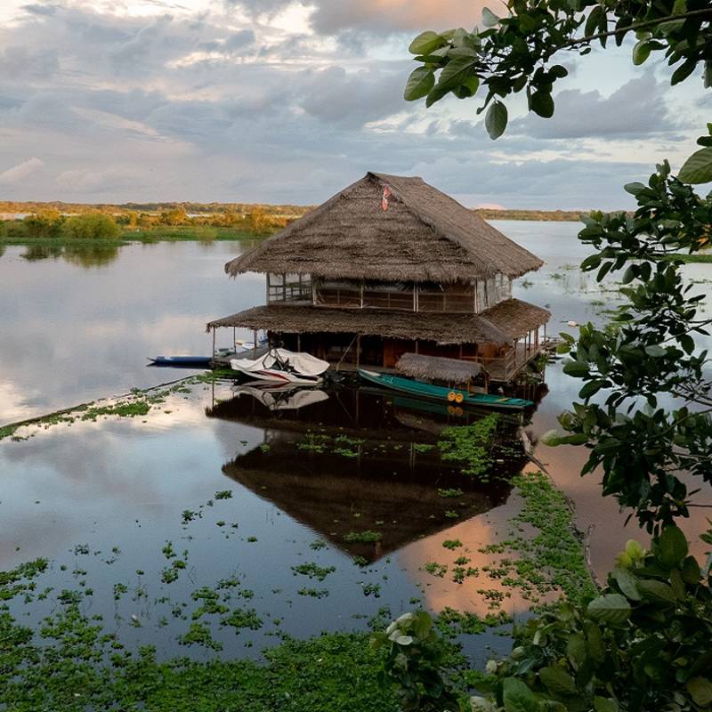 Enchanting-Travels-Peru-Tours-Sunset over the Amazon river in Iquitos Peru