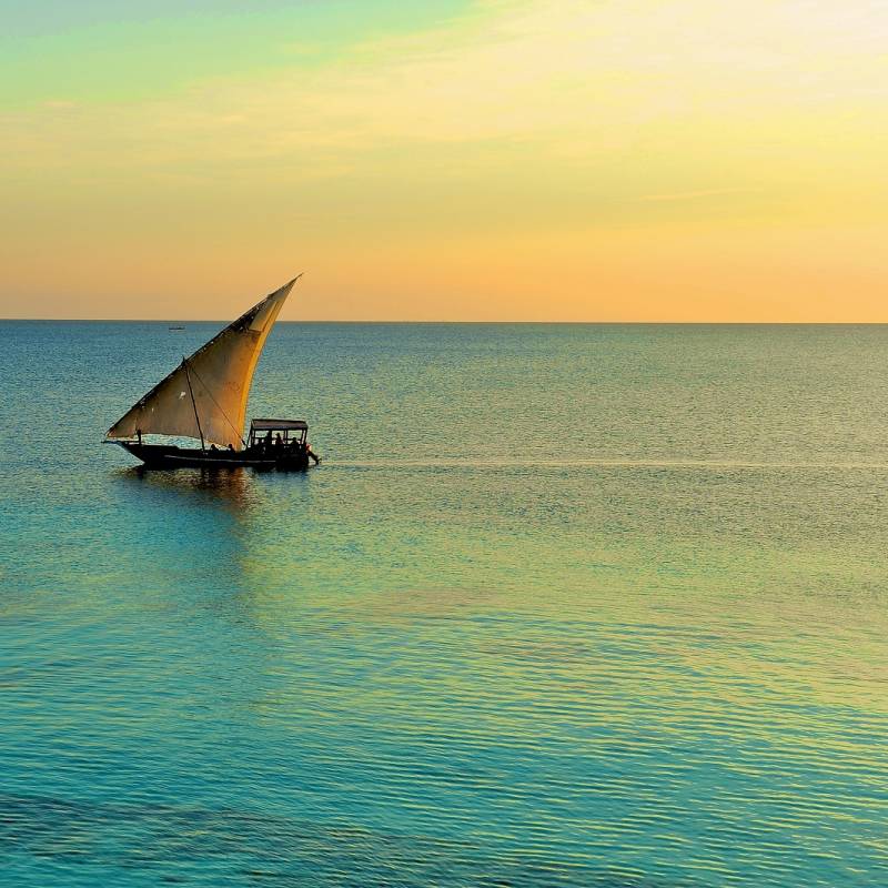 Sunset dhow boat cruise in Zanzibar