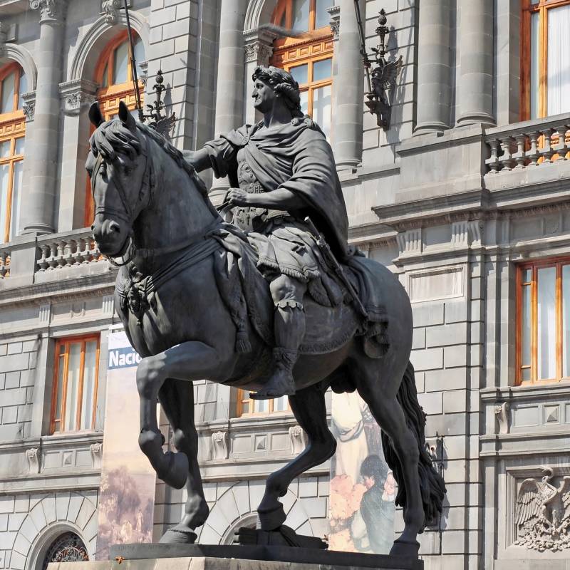 National Museum of Art and Statue of Charles IV in Mexico City historic centre