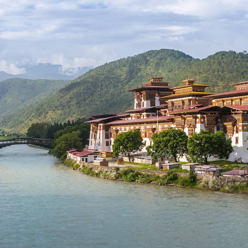 Best time to visit Asia - Punakha Dzong Monastery, one of the largest monestary in Asia, Punakha, Bhutan