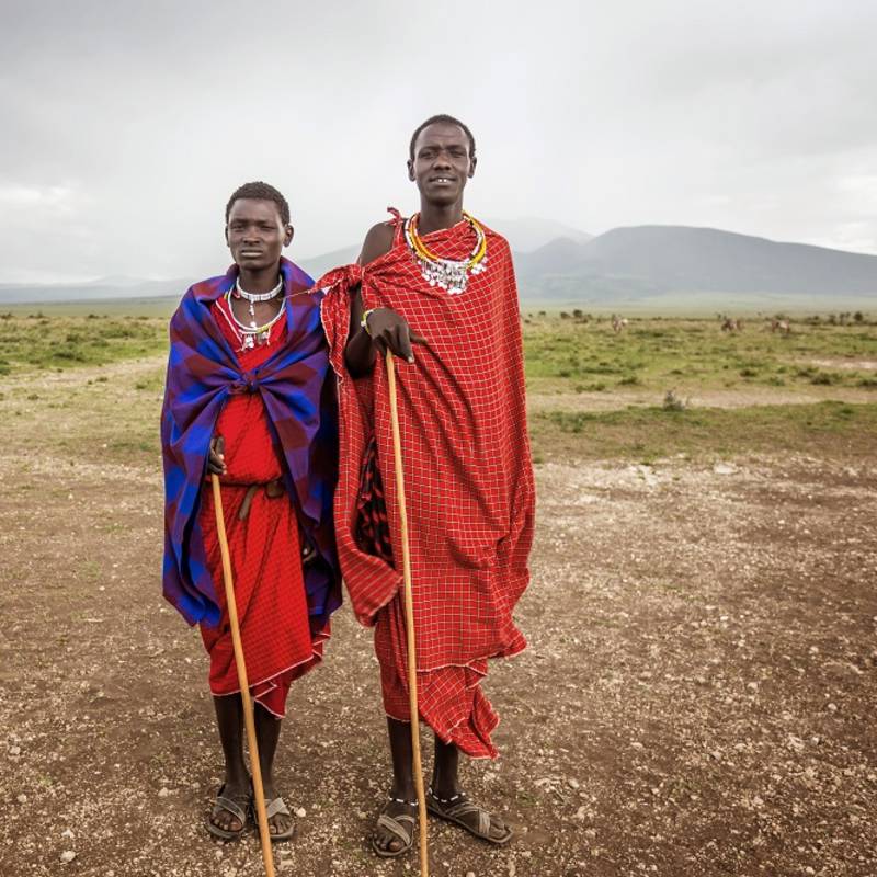 Maasai Tribesmen near Ngorongoro Conservative area,Tanzania