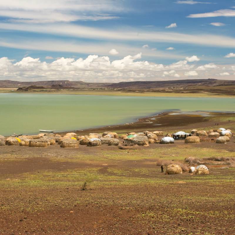 Turkana Village by Lake Turkana