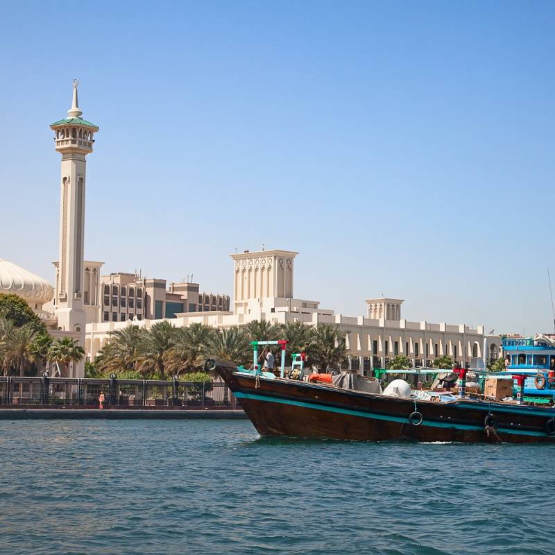 Trraditional boat on the Dubai creek