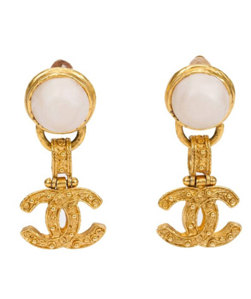 Gold Chanel earrings