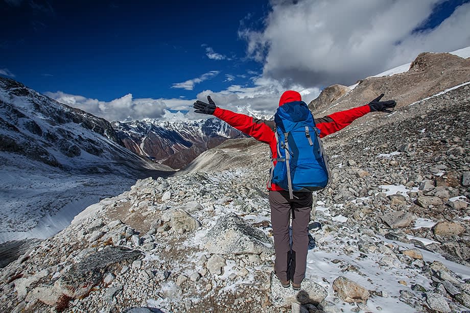 trekker in Nepal