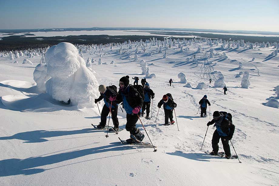 Snowshoeing in finland