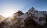 Sunrise view of the Mount Everest and summit Nuptse from Kala Patar